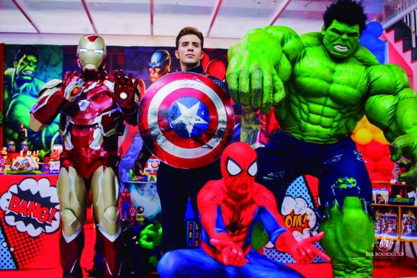 Os super-heróis Marvel estarão na festa do dia 12 de outubro, na Sede Campestre do Sindicato